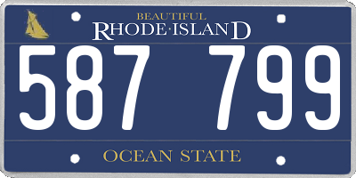 RI license plate 587799