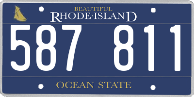 RI license plate 587811