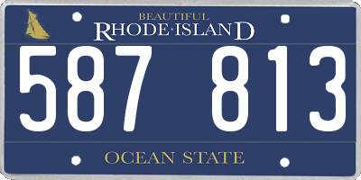 RI license plate 587813