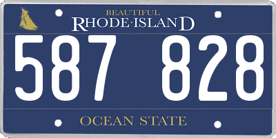 RI license plate 587828