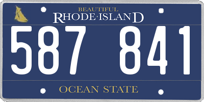 RI license plate 587841