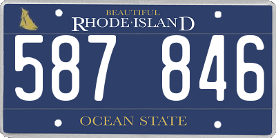 RI license plate 587846