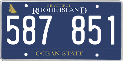 RI license plate 587851