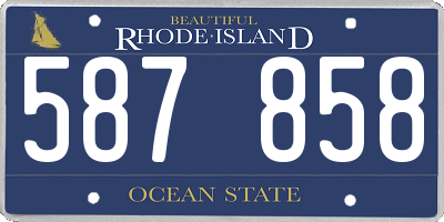 RI license plate 587858