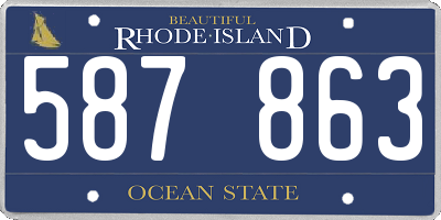 RI license plate 587863