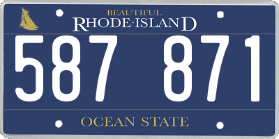 RI license plate 587871