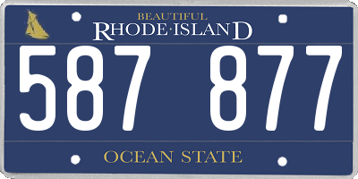 RI license plate 587877