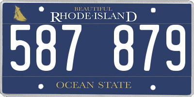 RI license plate 587879