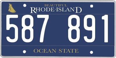 RI license plate 587891