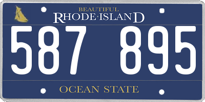 RI license plate 587895