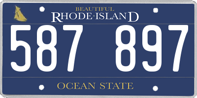 RI license plate 587897