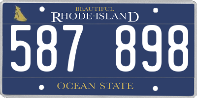 RI license plate 587898