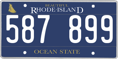 RI license plate 587899