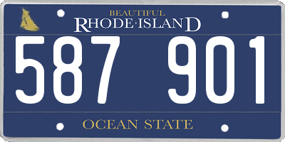 RI license plate 587901