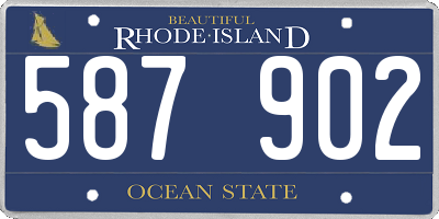 RI license plate 587902