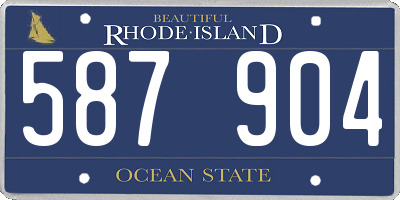 RI license plate 587904