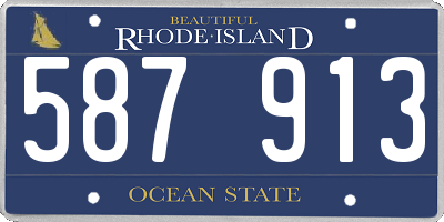 RI license plate 587913