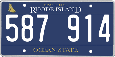 RI license plate 587914