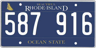 RI license plate 587916