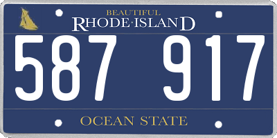 RI license plate 587917