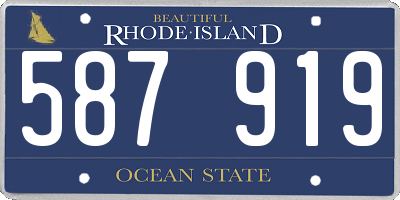RI license plate 587919