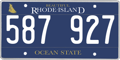 RI license plate 587927
