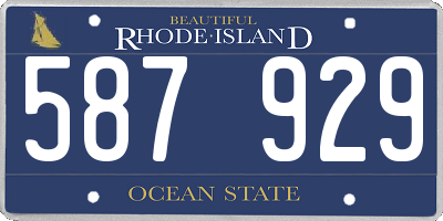 RI license plate 587929