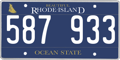 RI license plate 587933