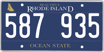 RI license plate 587935