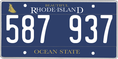RI license plate 587937
