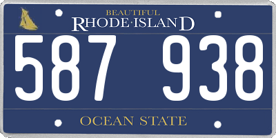 RI license plate 587938
