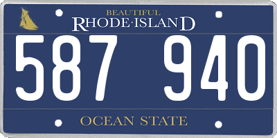 RI license plate 587940