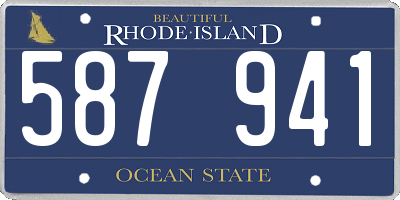 RI license plate 587941