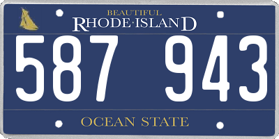 RI license plate 587943