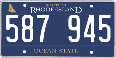RI license plate 587945