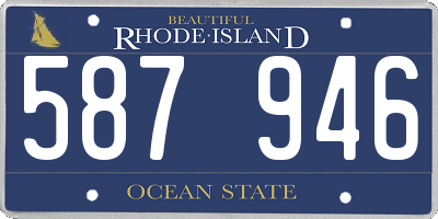 RI license plate 587946