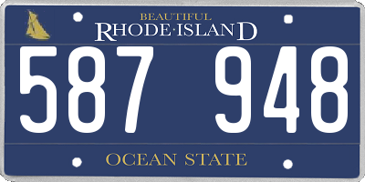 RI license plate 587948