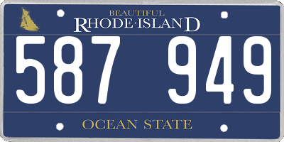 RI license plate 587949
