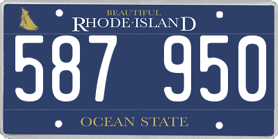 RI license plate 587950