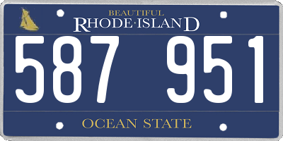 RI license plate 587951