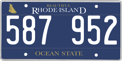 RI license plate 587952