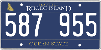 RI license plate 587955