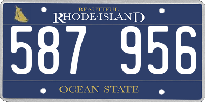 RI license plate 587956