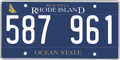 RI license plate 587961
