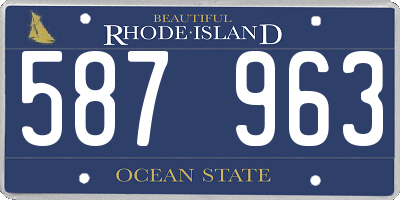 RI license plate 587963