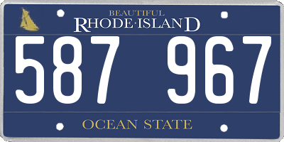 RI license plate 587967
