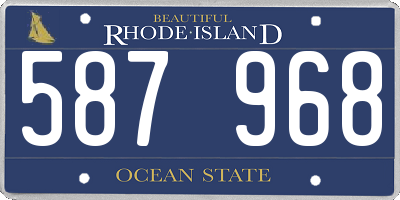 RI license plate 587968