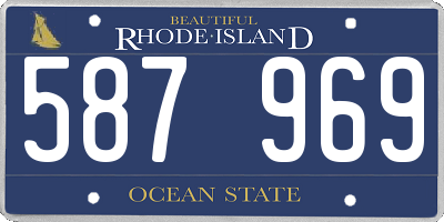 RI license plate 587969