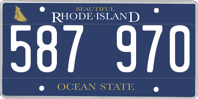 RI license plate 587970