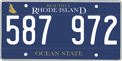 RI license plate 587972